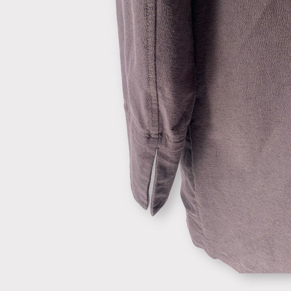 Eileen Fisher Stretch Crepe Open Long Blazer Brown XL - Picture 6 of 9